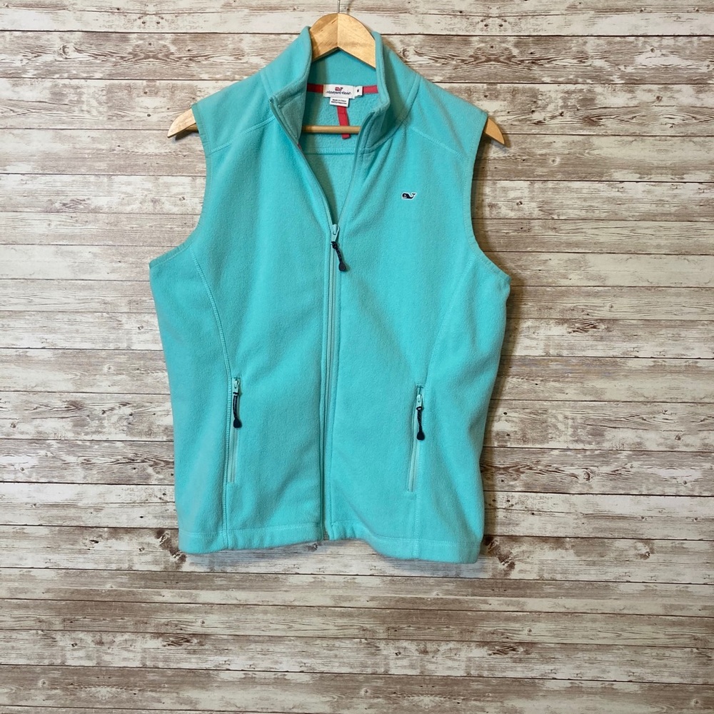 Vineyard Vine Fleece Teal Vest
